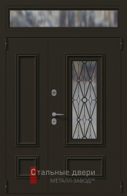 Стальная дверь Металлическая дверь с терморазрывом и стеклом №6 с отделкой МДФ ПВХ