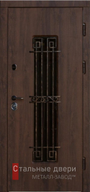 Стальная дверь Дверь с стеклом №4 с отделкой МДФ ПВХ