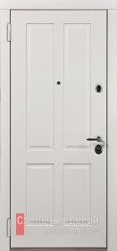 Стальная дверь Белая металлическая дверь МДФ №18 с отделкой МДФ ПВХ