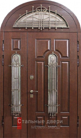 Стальная дверь Арочная дверь №7 с отделкой Массив дуба
